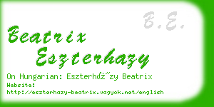 beatrix eszterhazy business card